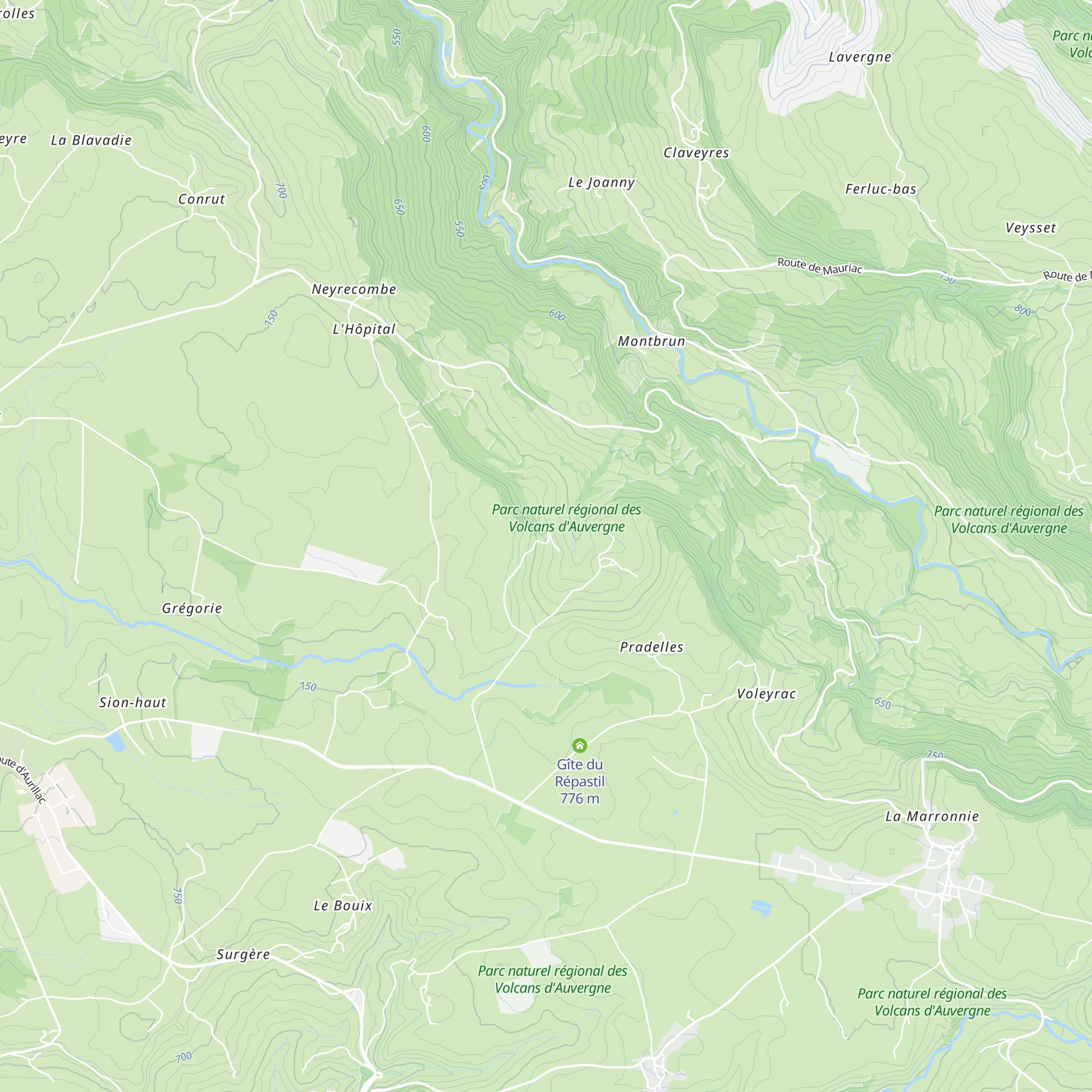 Gîte du Peil map