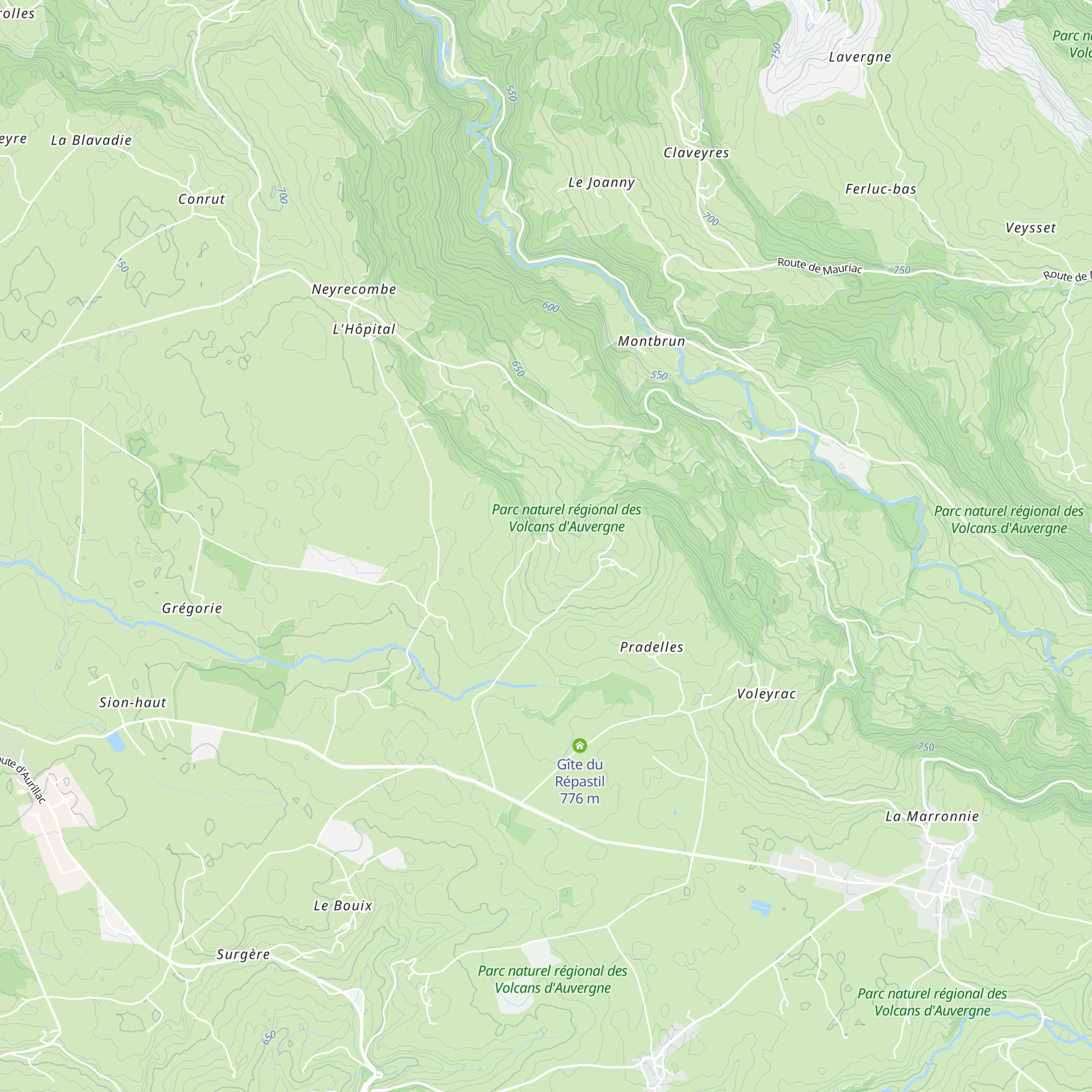 Gîte du Peil map