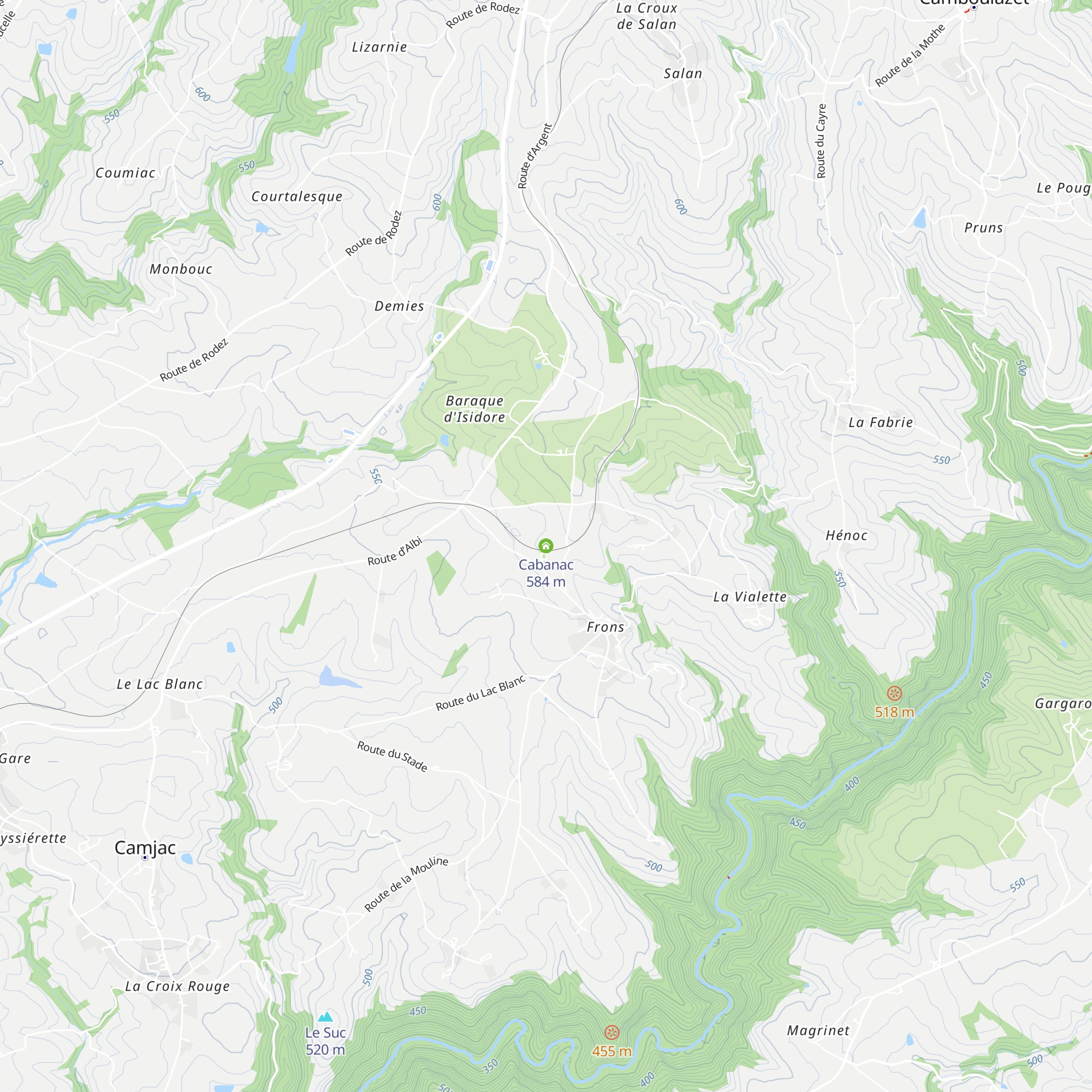 Cabanac map