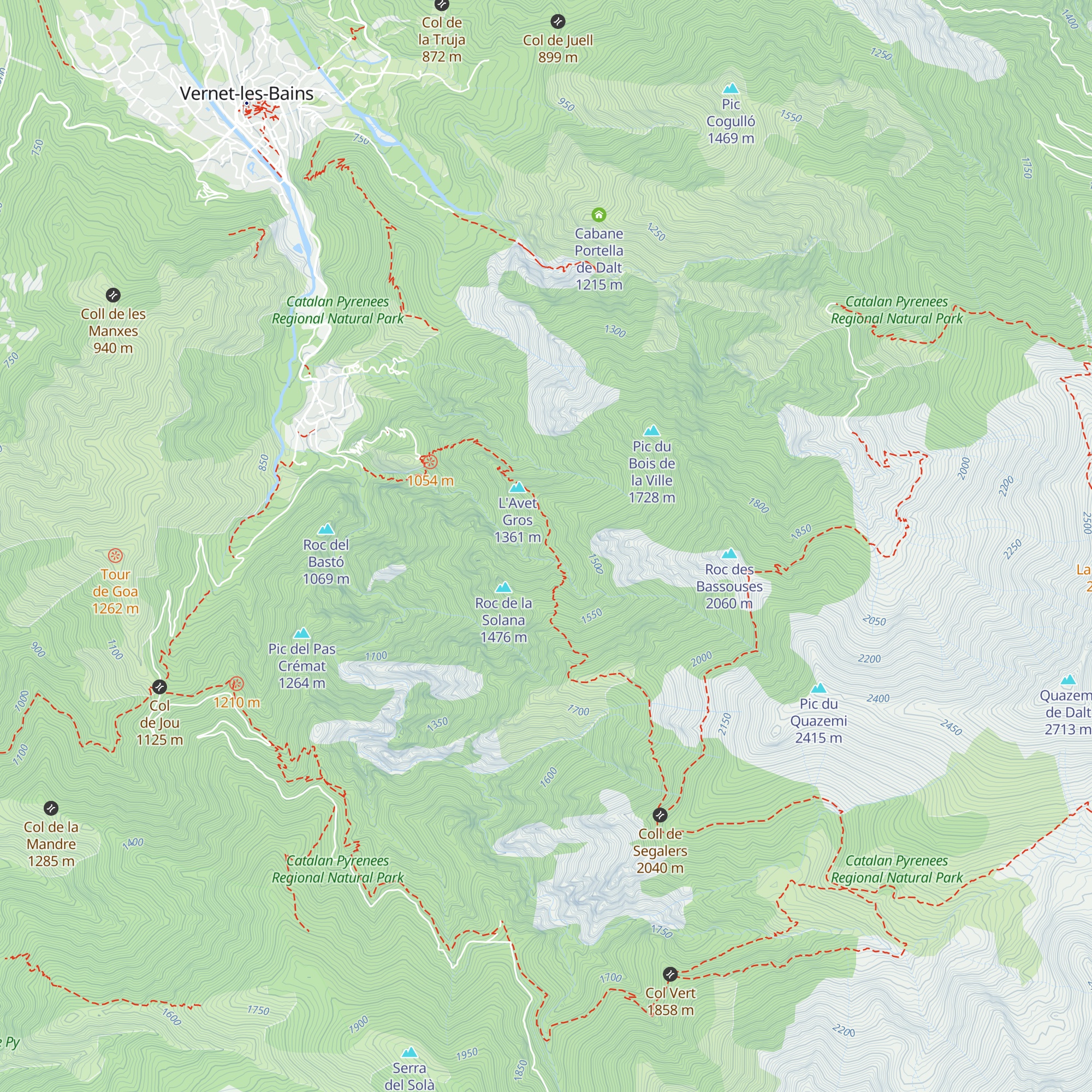 Cabane Cirerola map