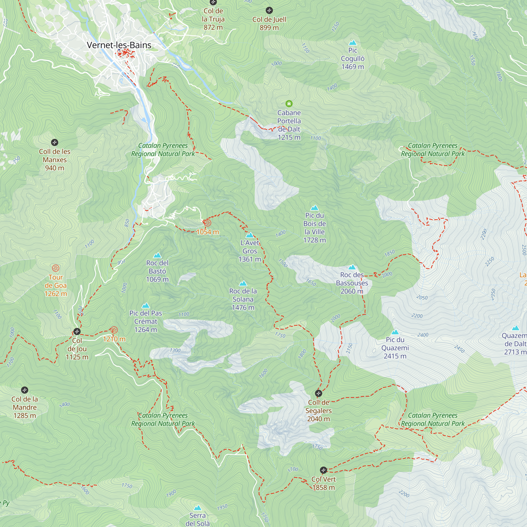 Cabane Cirerola map