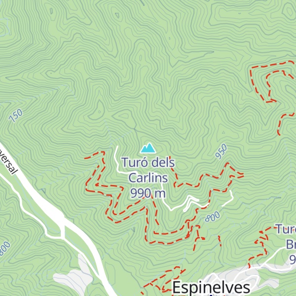 Map of Turó dels Carlins