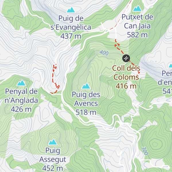 Map of Puig des Avencs