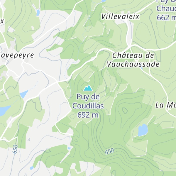 Map of Puy de Coudillas