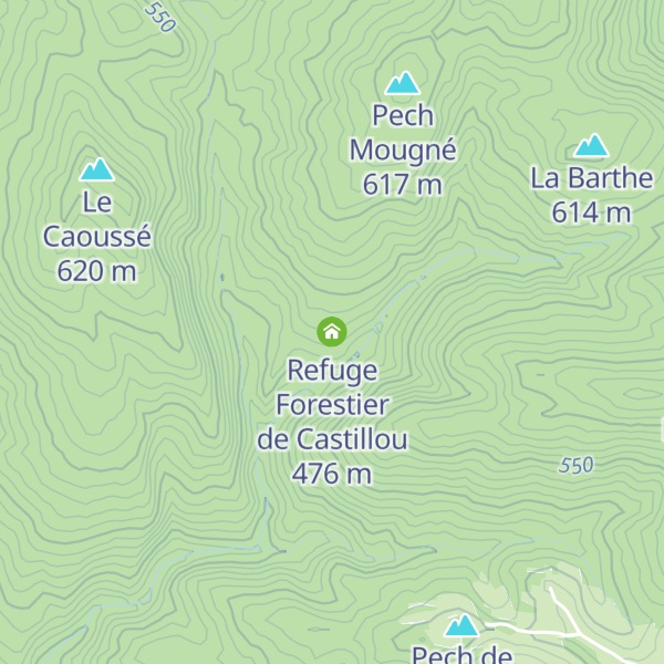 Map of Refuge Forestier de Castillou