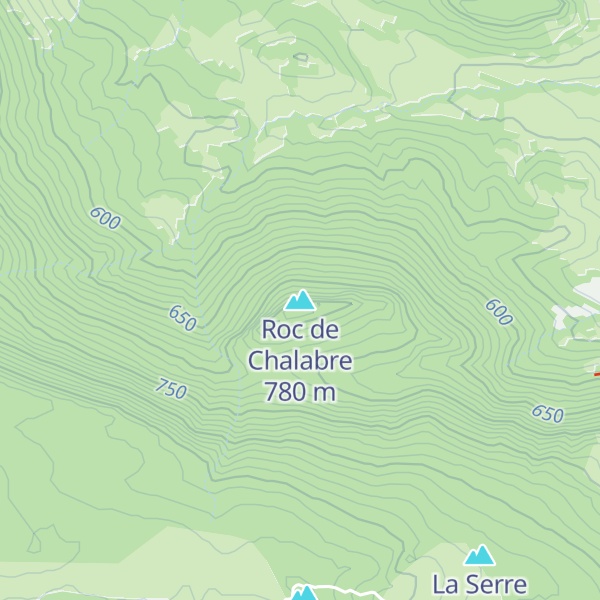 Map of Roc de Chalabre
