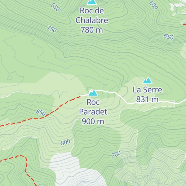 Map of Roc Paradet