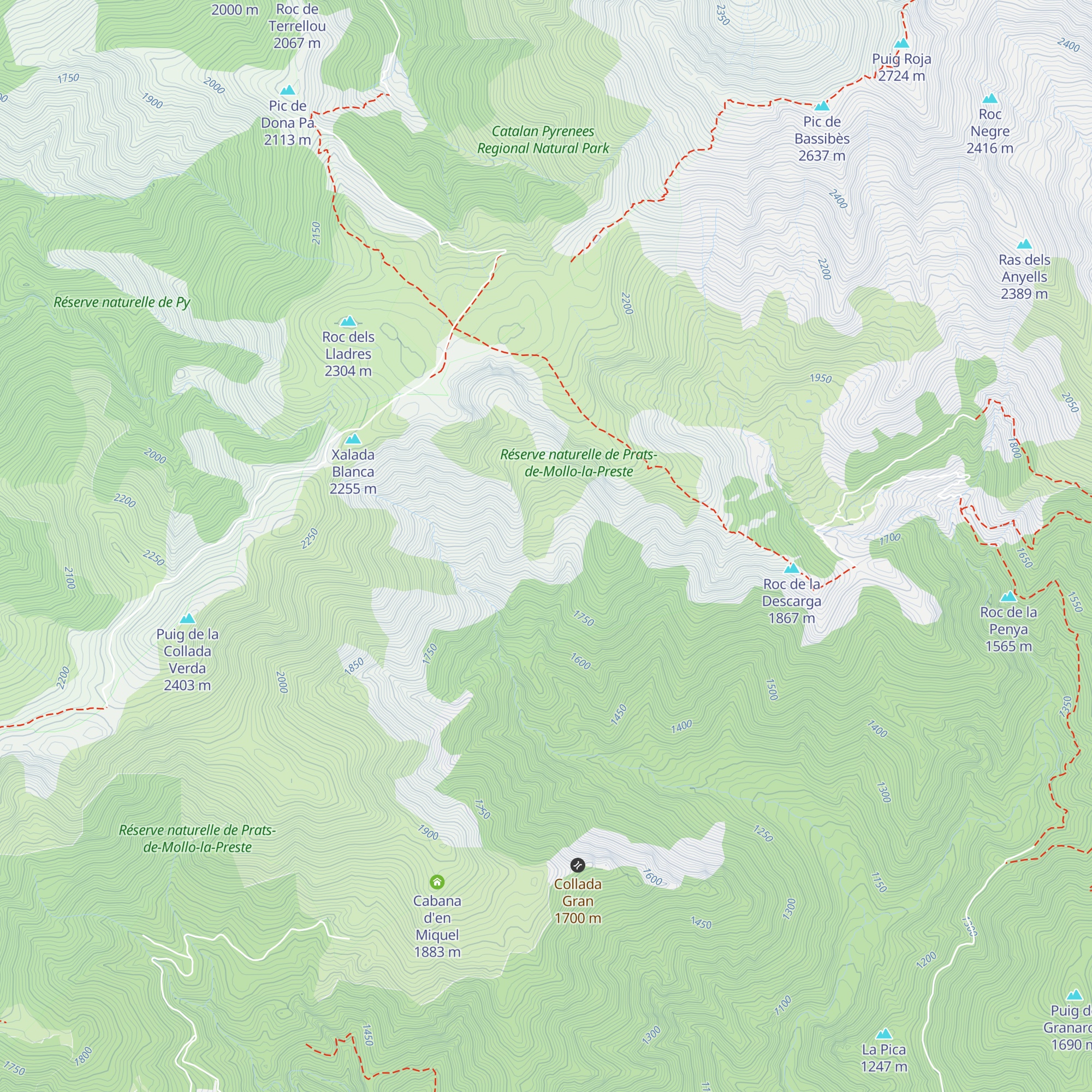 Cabane Cums map