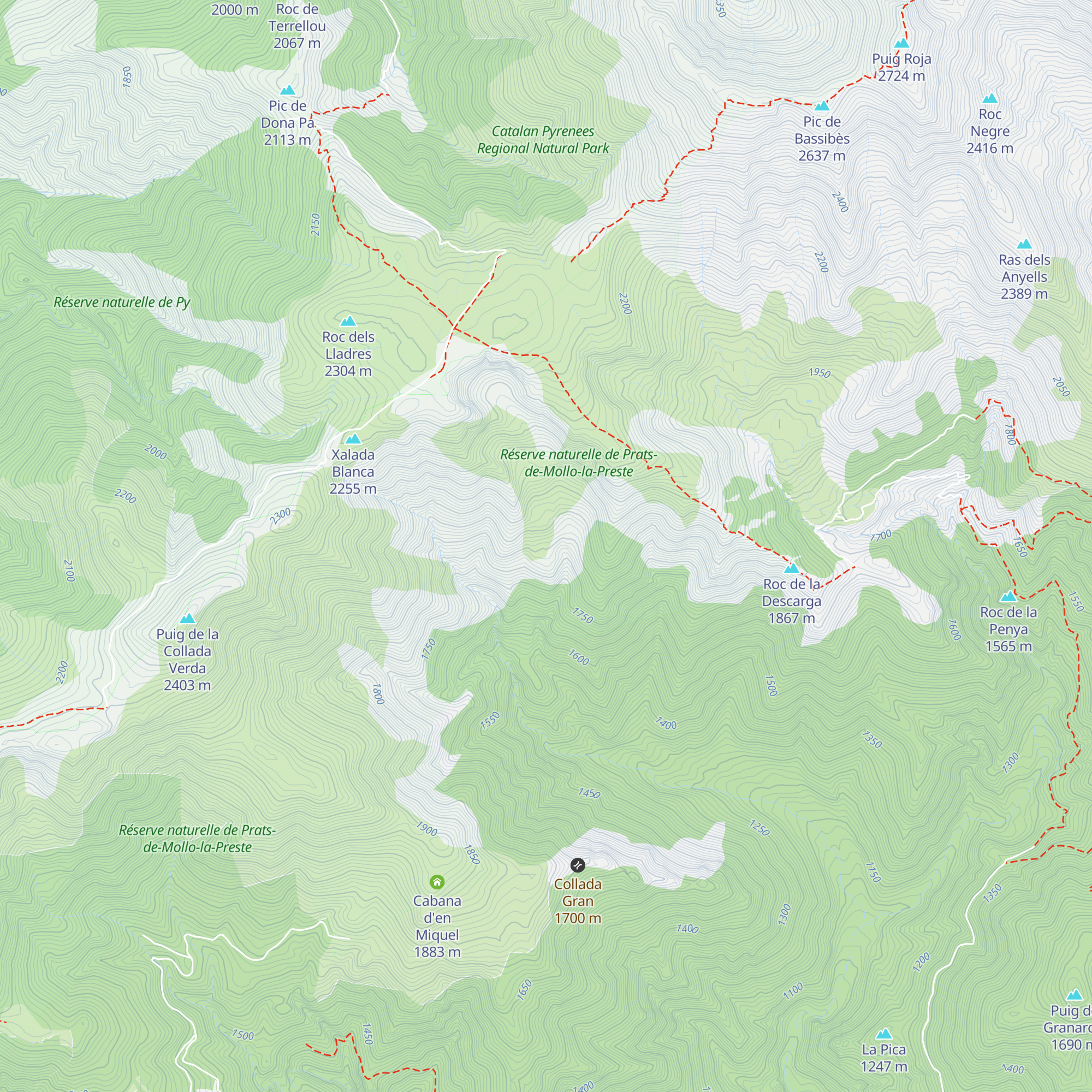 Cabane Cums map