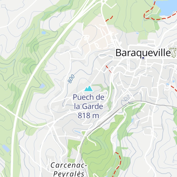 Map of Puech de la Garde