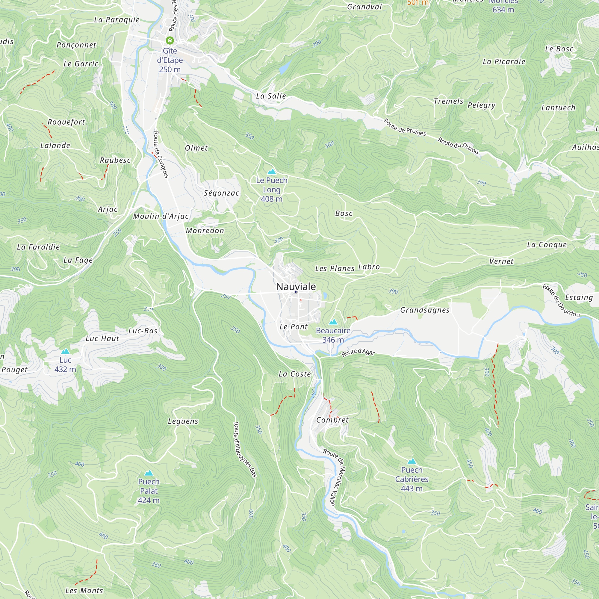 Gîte l'Oustal map