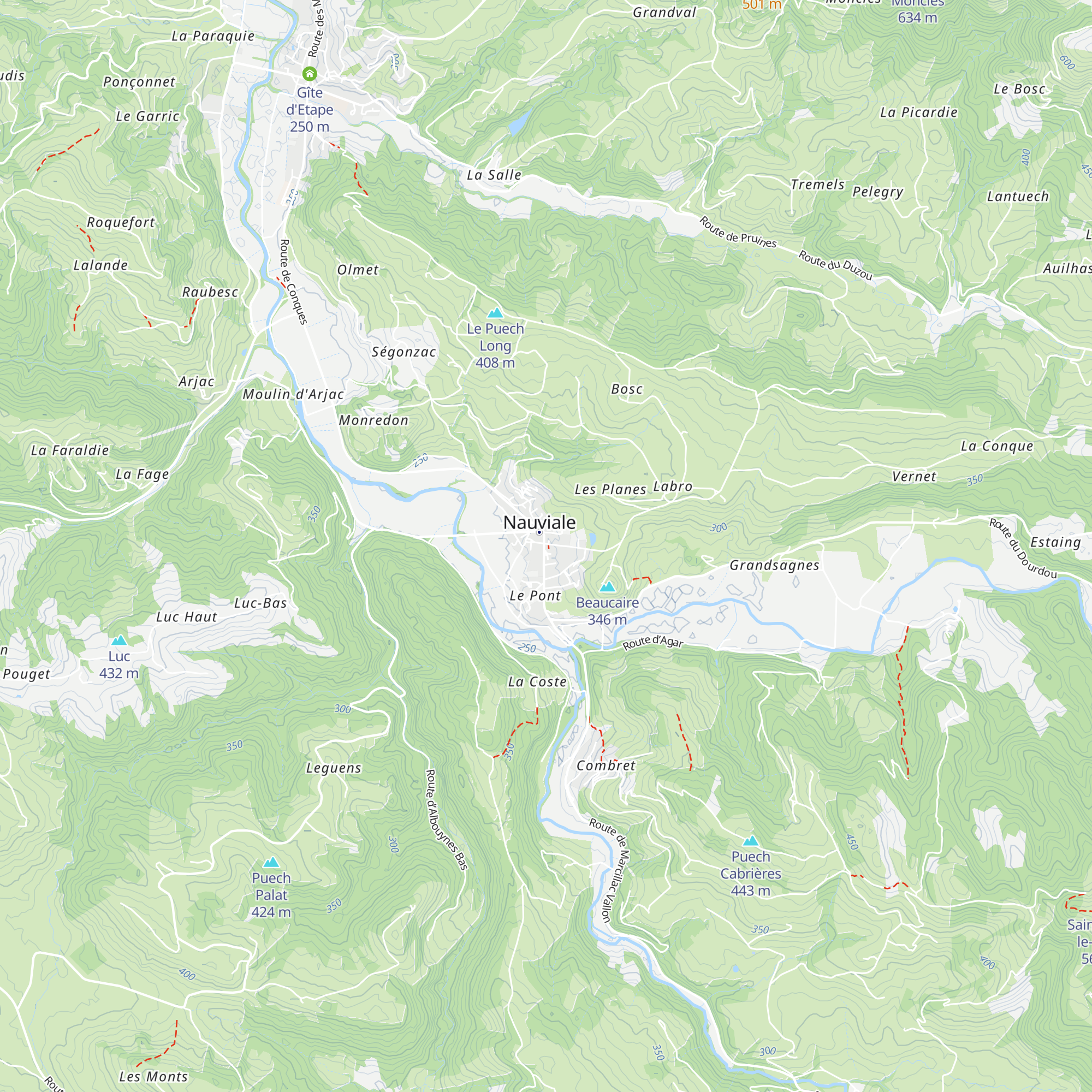 Gîte l'Oustal map