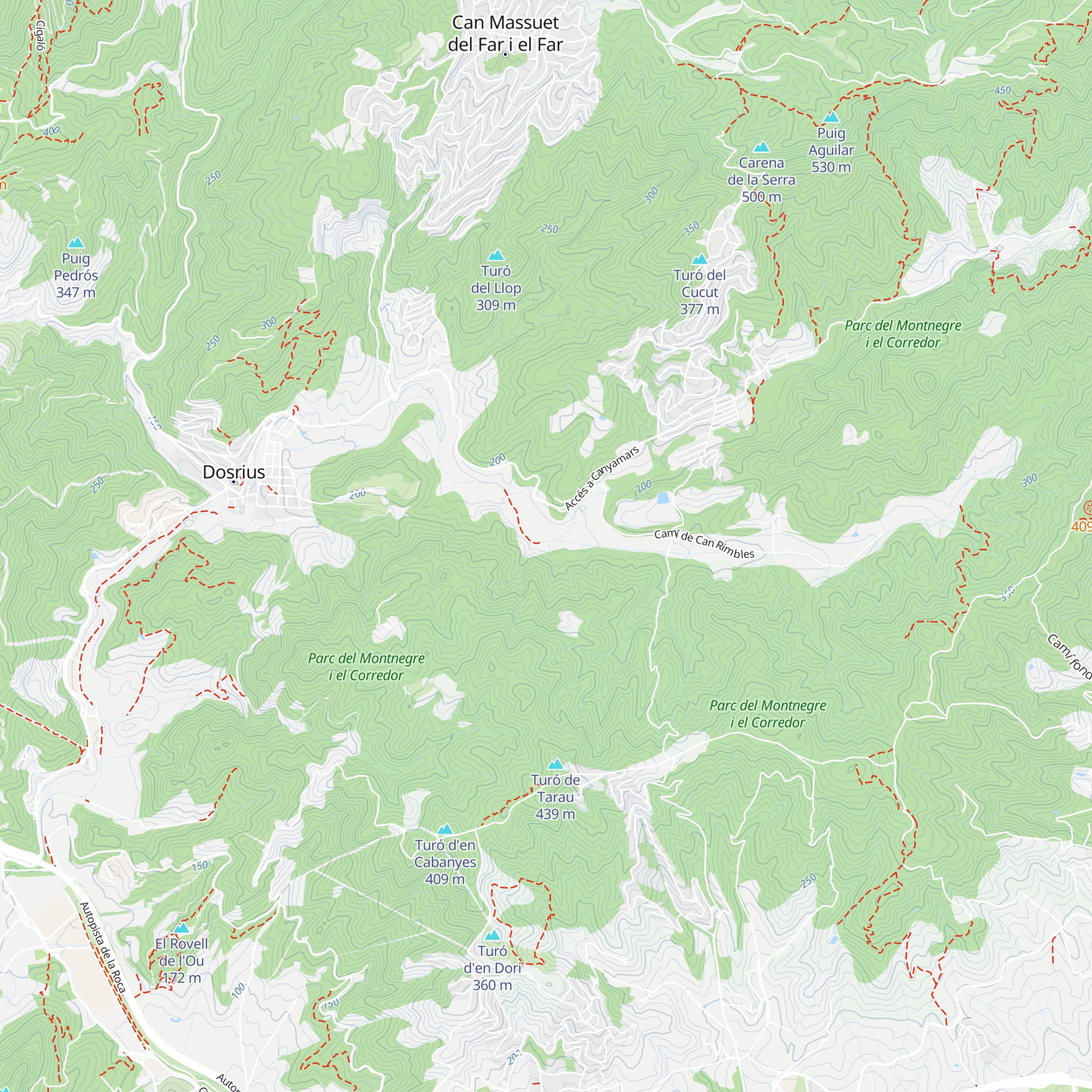 Cabanes Dosrius map
