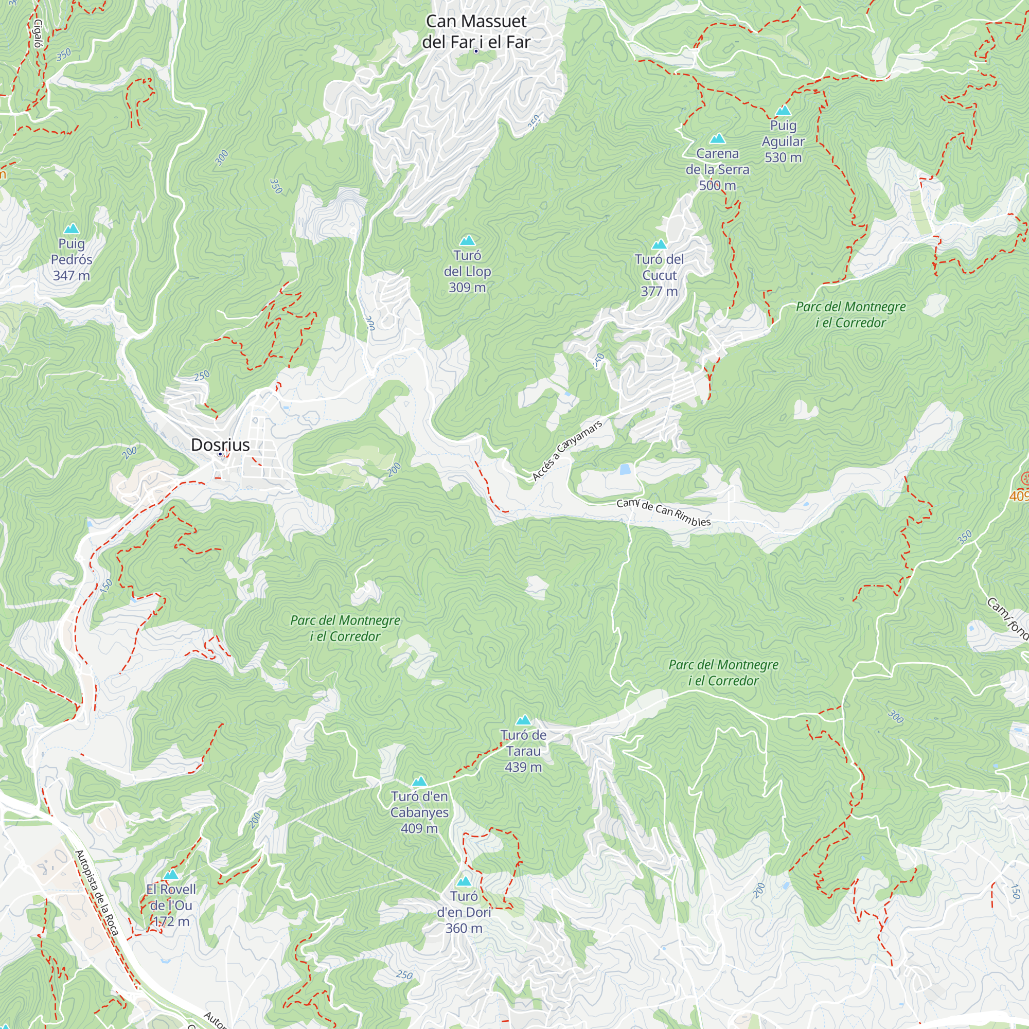 Cabanes Dosrius map
