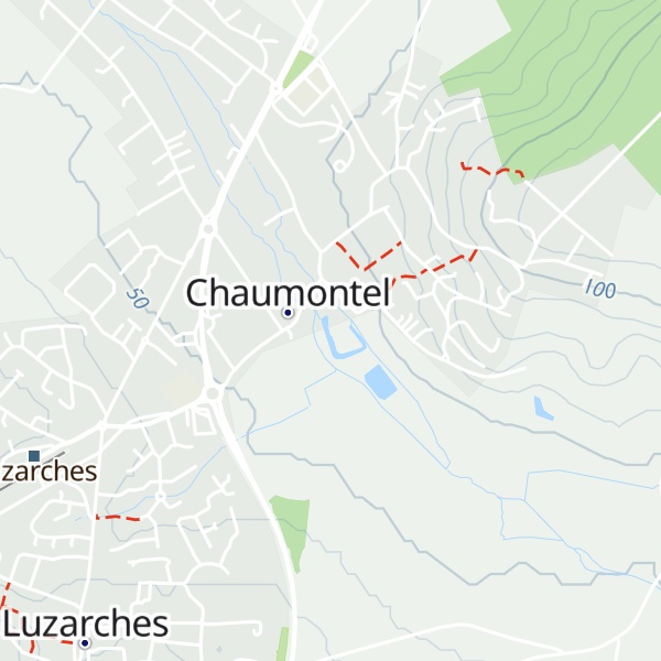 Map of Château de Chaumontel
