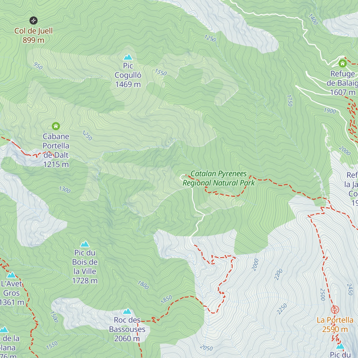 Refuge Bonne-Aigue map