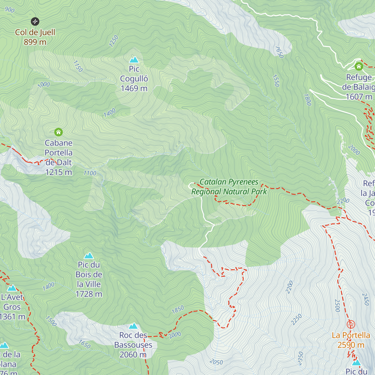 Refuge Bonne-Aigue map