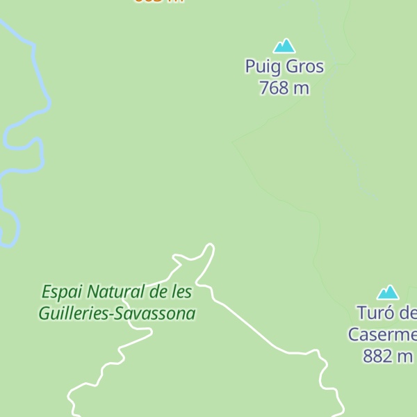 Map of Roques de les Àligues