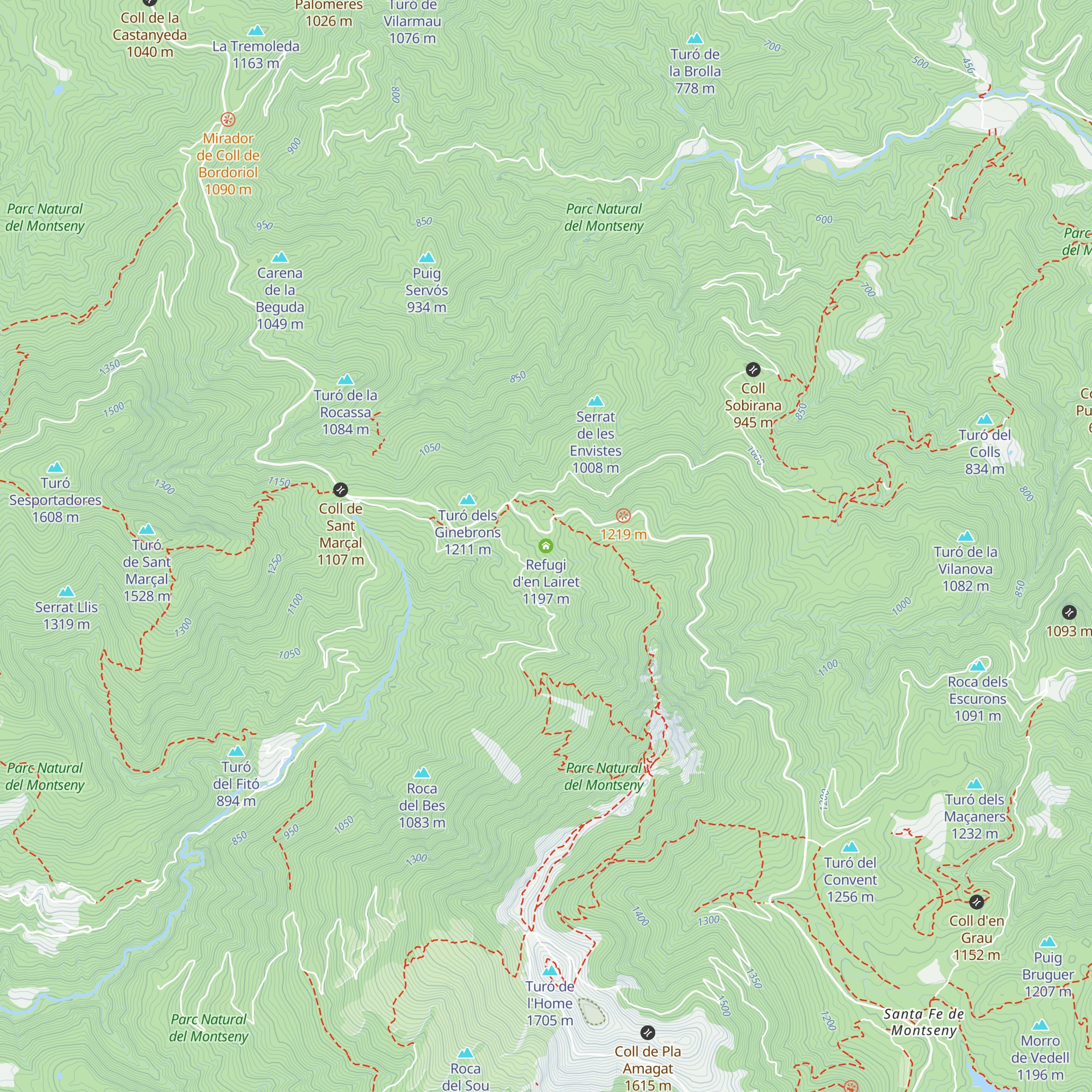 Refugi d'en Lairet map