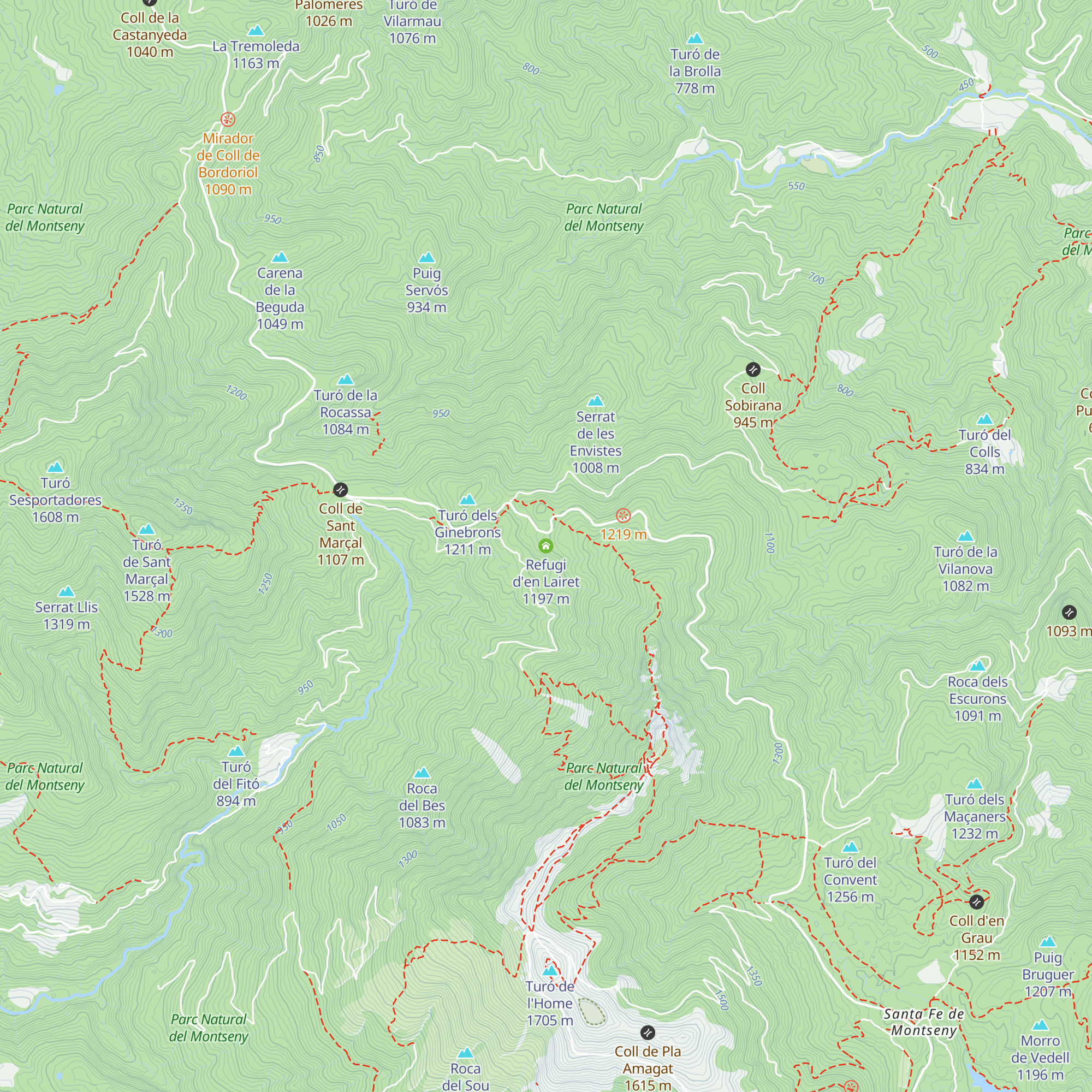 Refugi d'en Lairet map