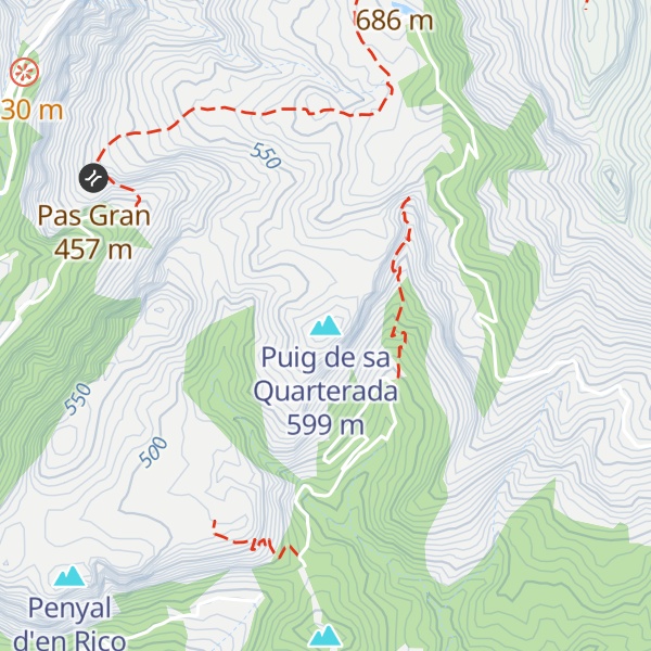 Map of Puig de sa Quarterada