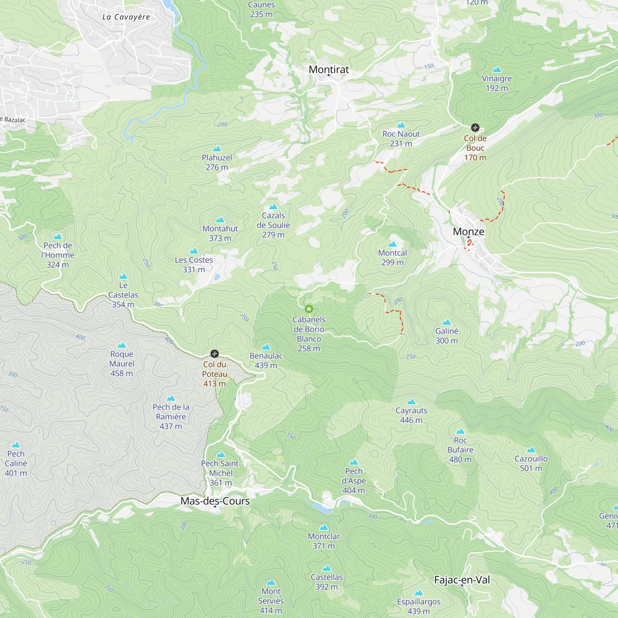 Cabanels de Borio Blanco map