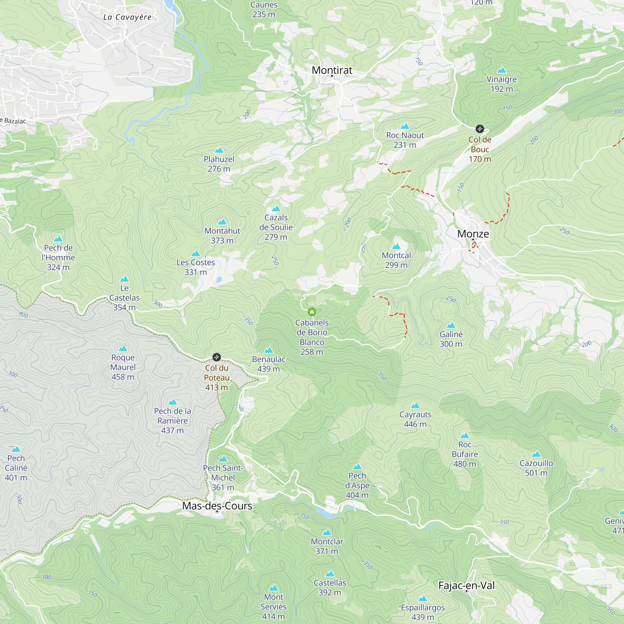 Cabanels de Borio Blanco map