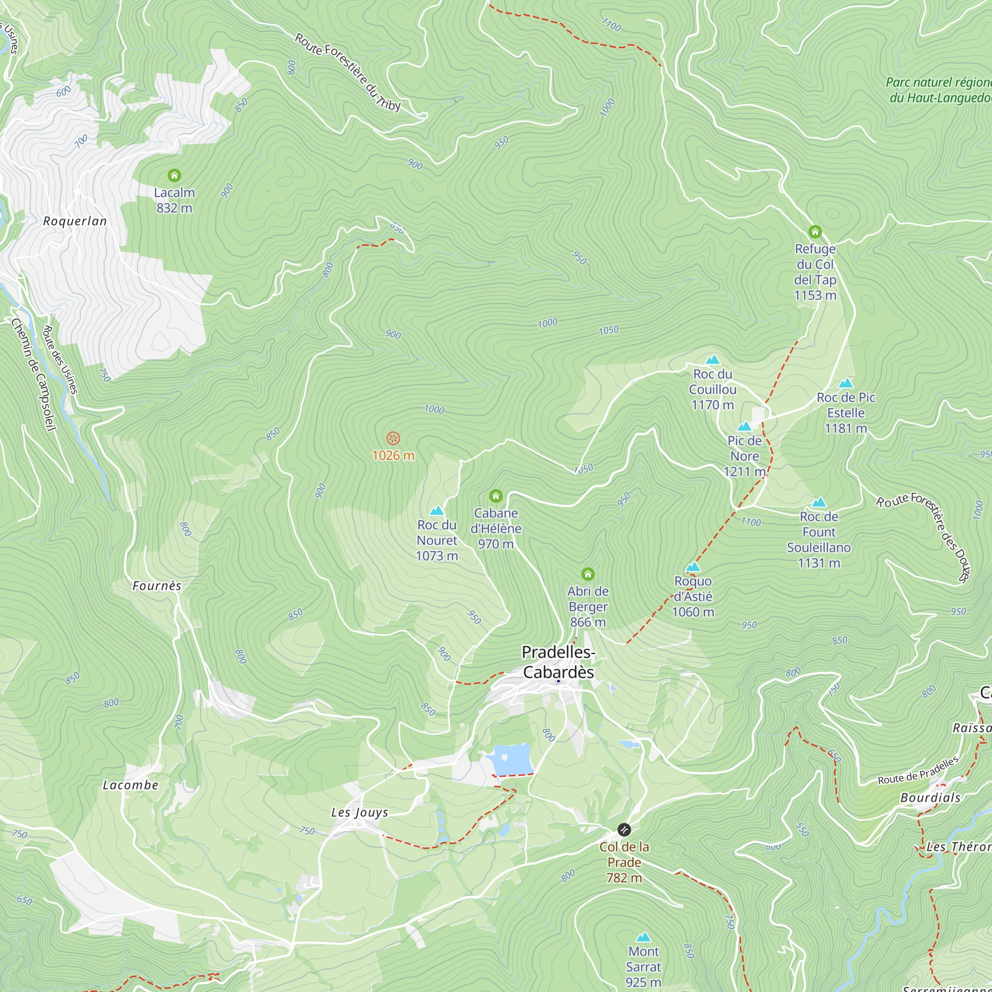 Cabane d'Hélène map