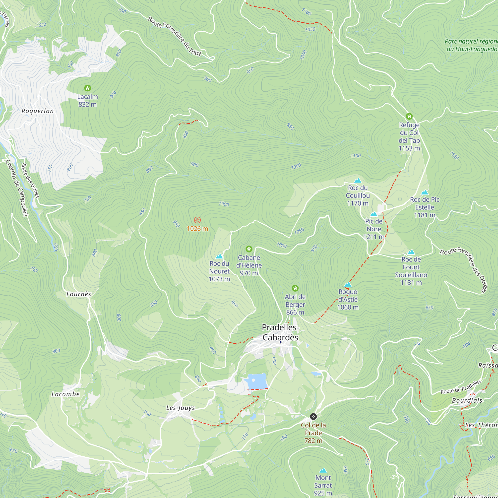 Cabane d'Hélène map