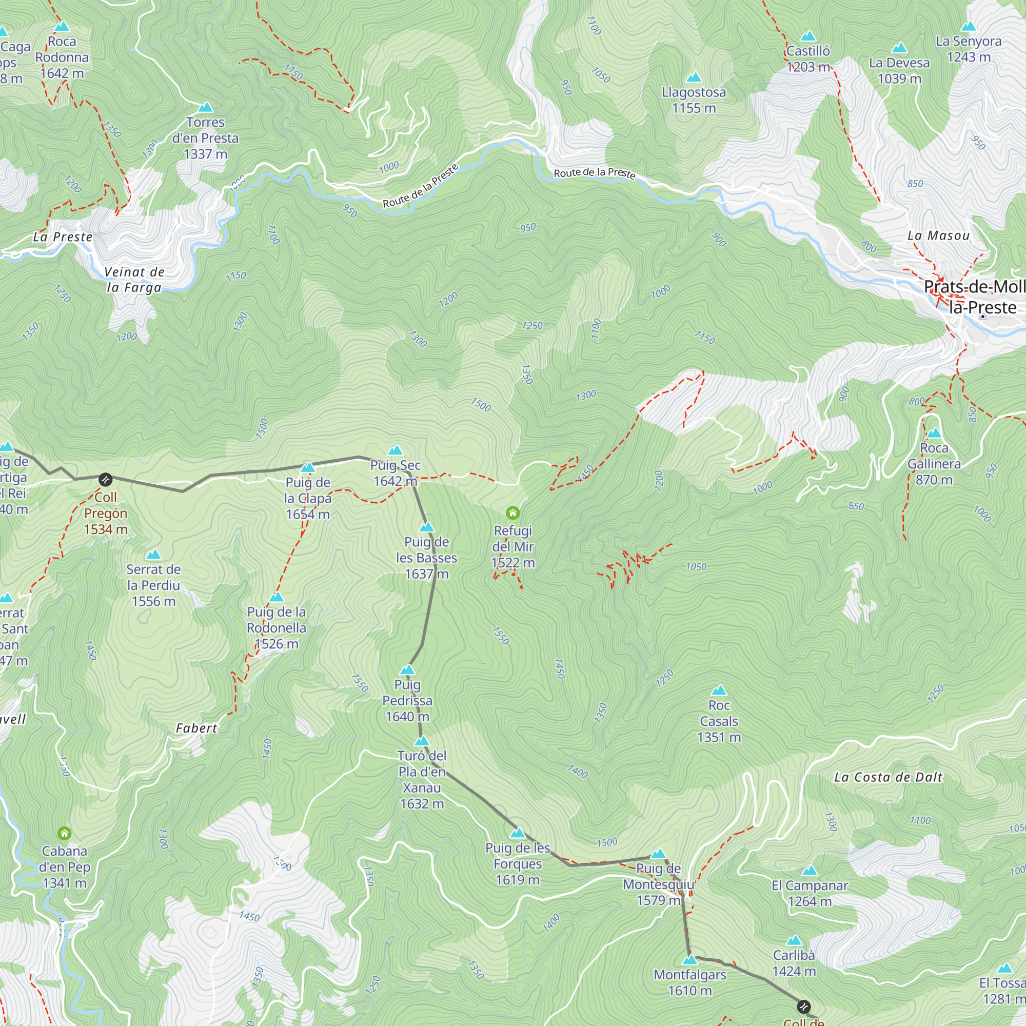 Refugi del Mir map