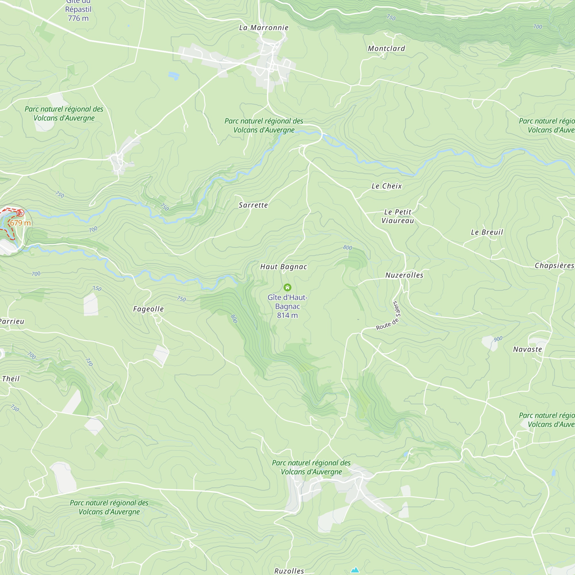 Gîte d'Haut-Bagnac map