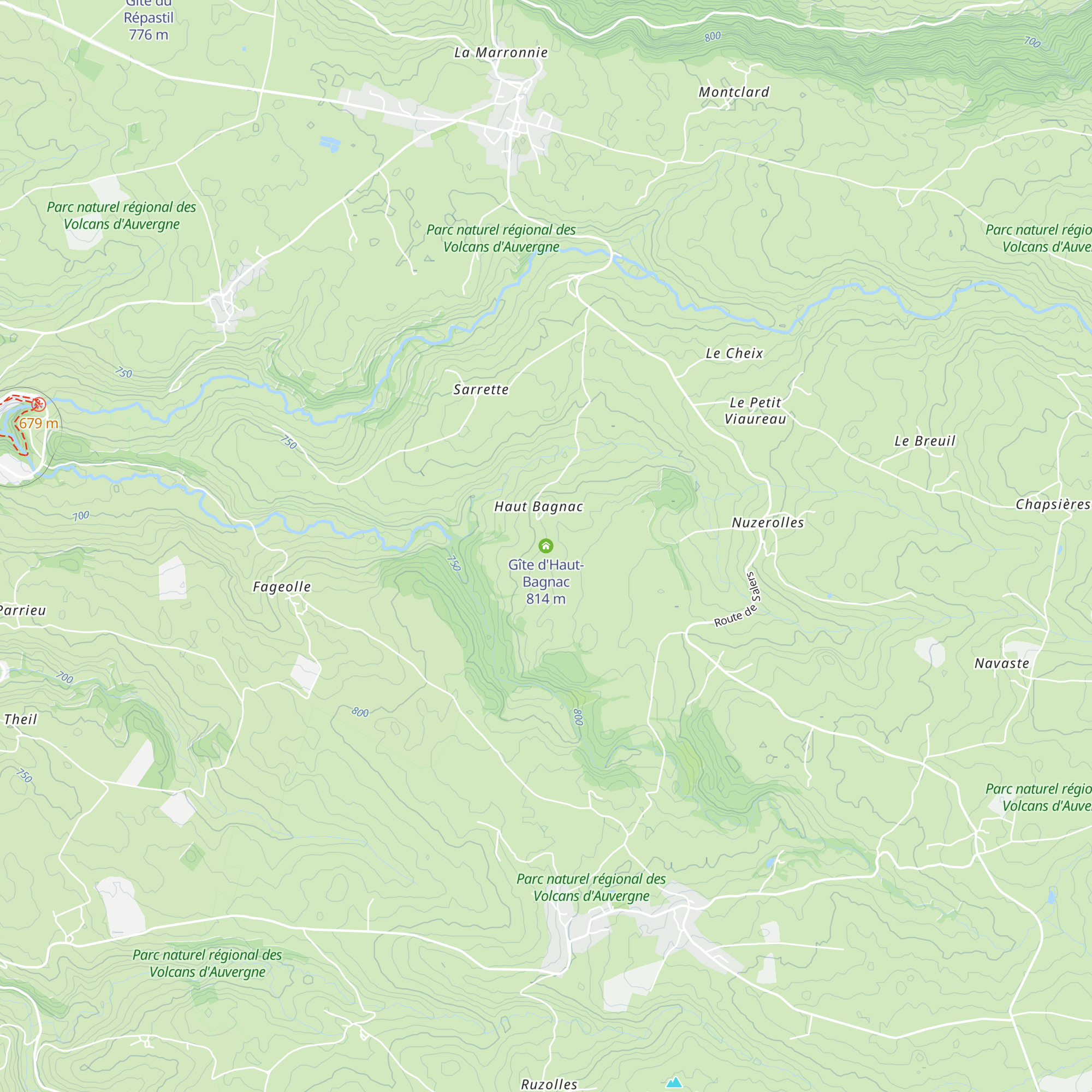 Gîte d'Haut-Bagnac map
