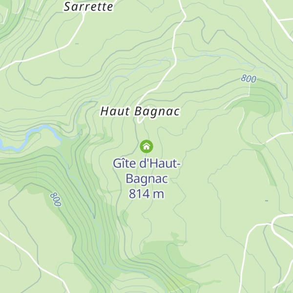 Map of Gîte d'Haut-Bagnac