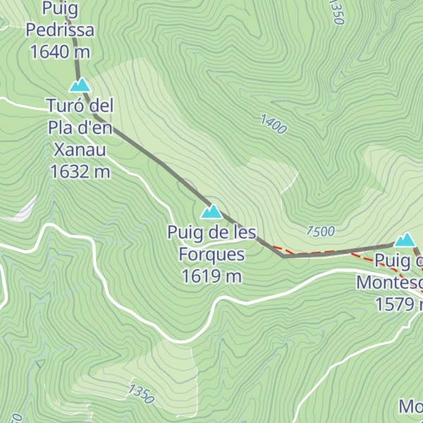 Map of Puig de les Forques