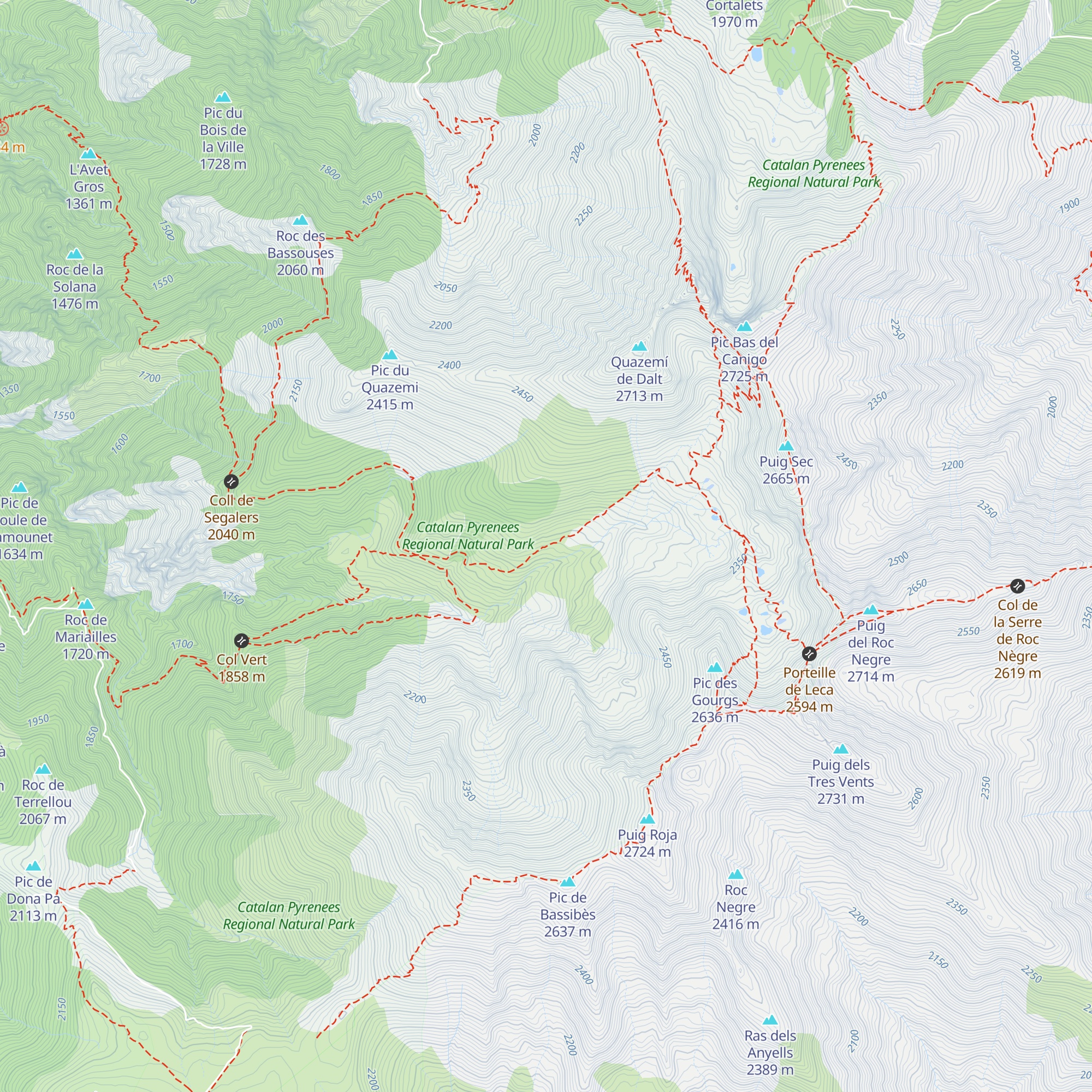 Refuge Arago map