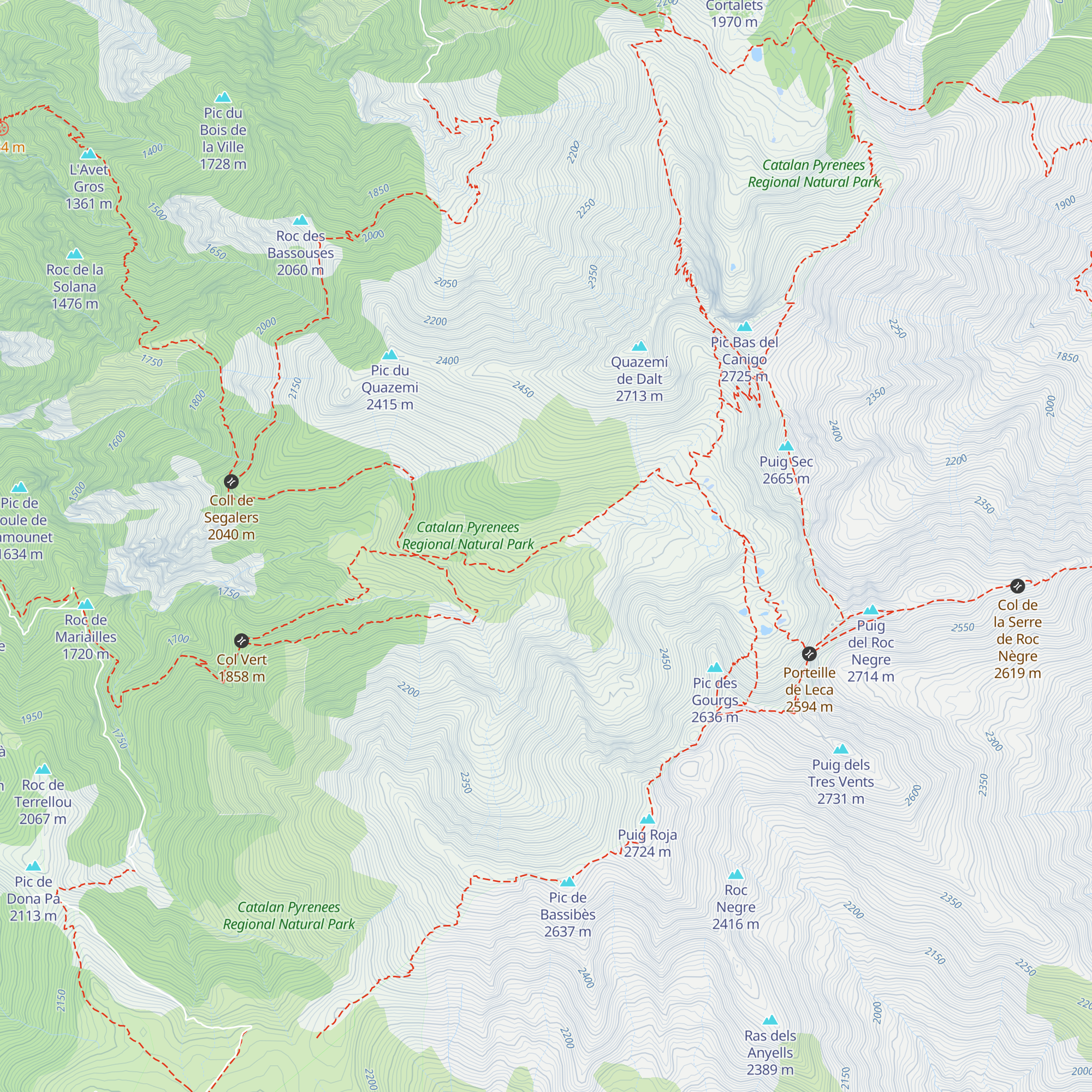 Refuge Arago map