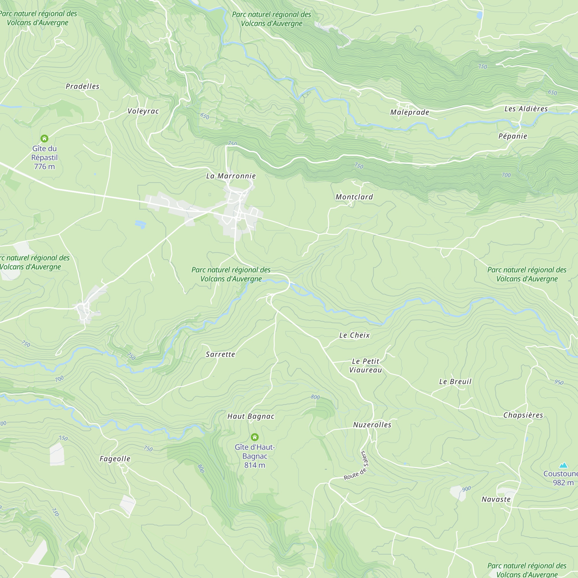 Gîte du Pont d'Auze map