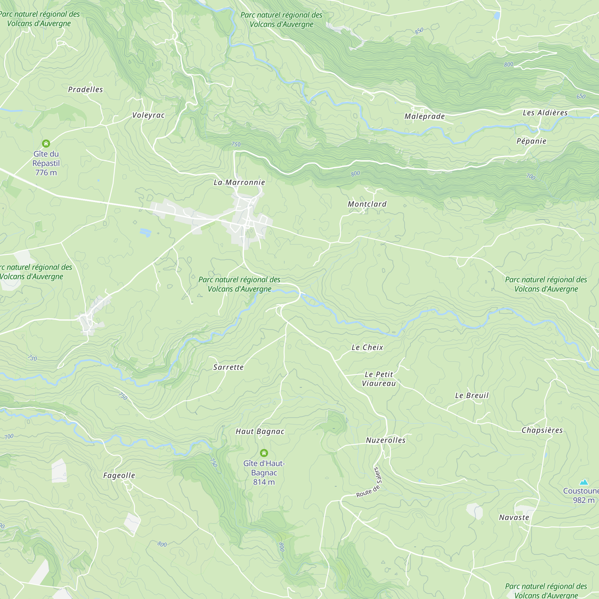 Gîte du Pont d'Auze map