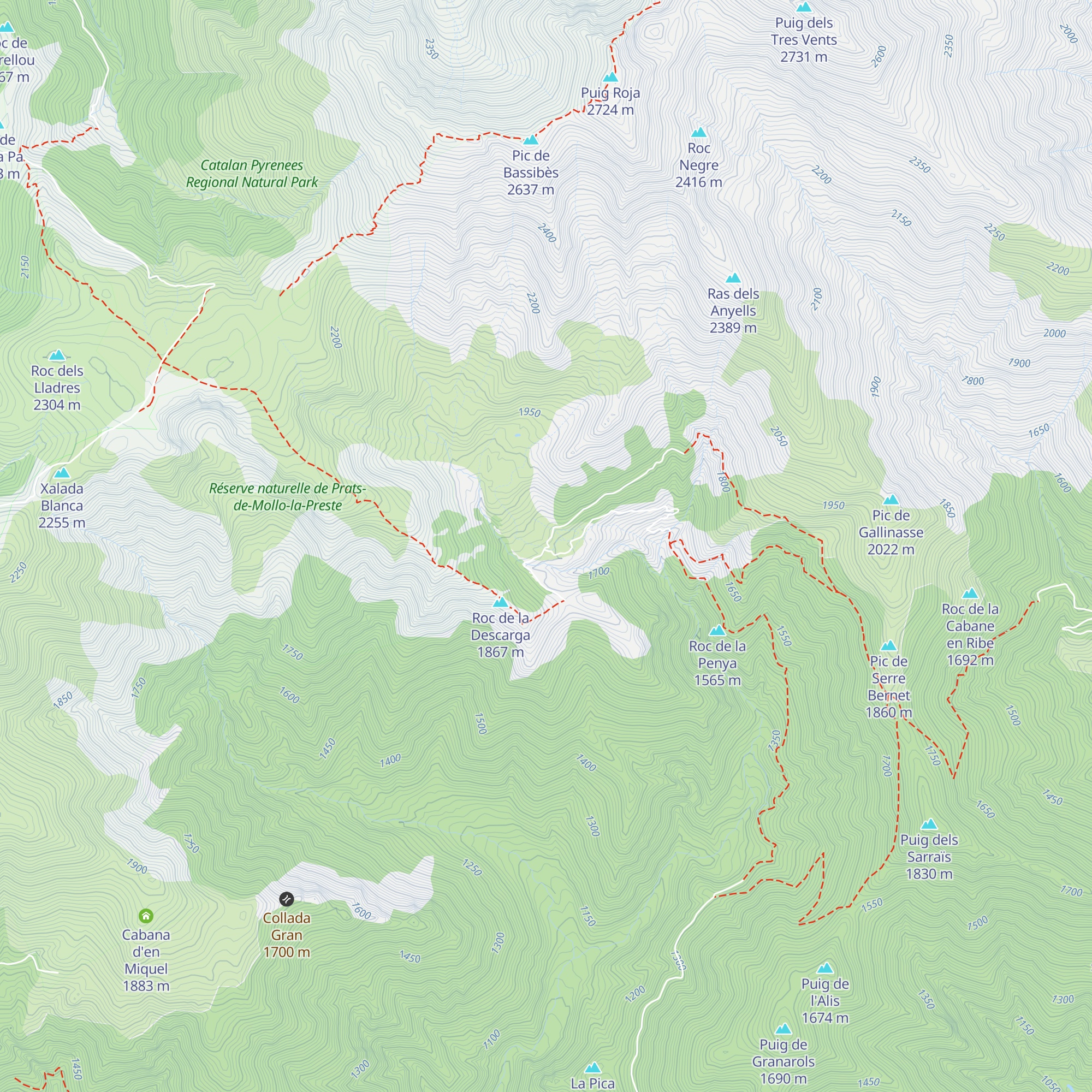 Cabane des Estables map