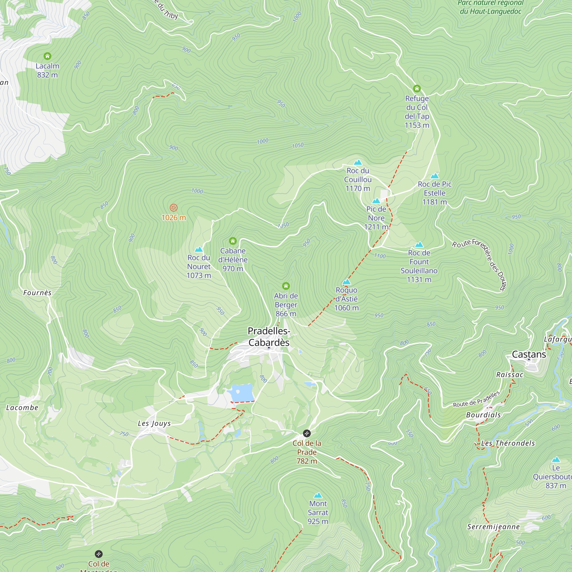Abri de Berger map