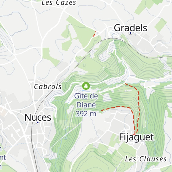 Map of Gîte de Diane