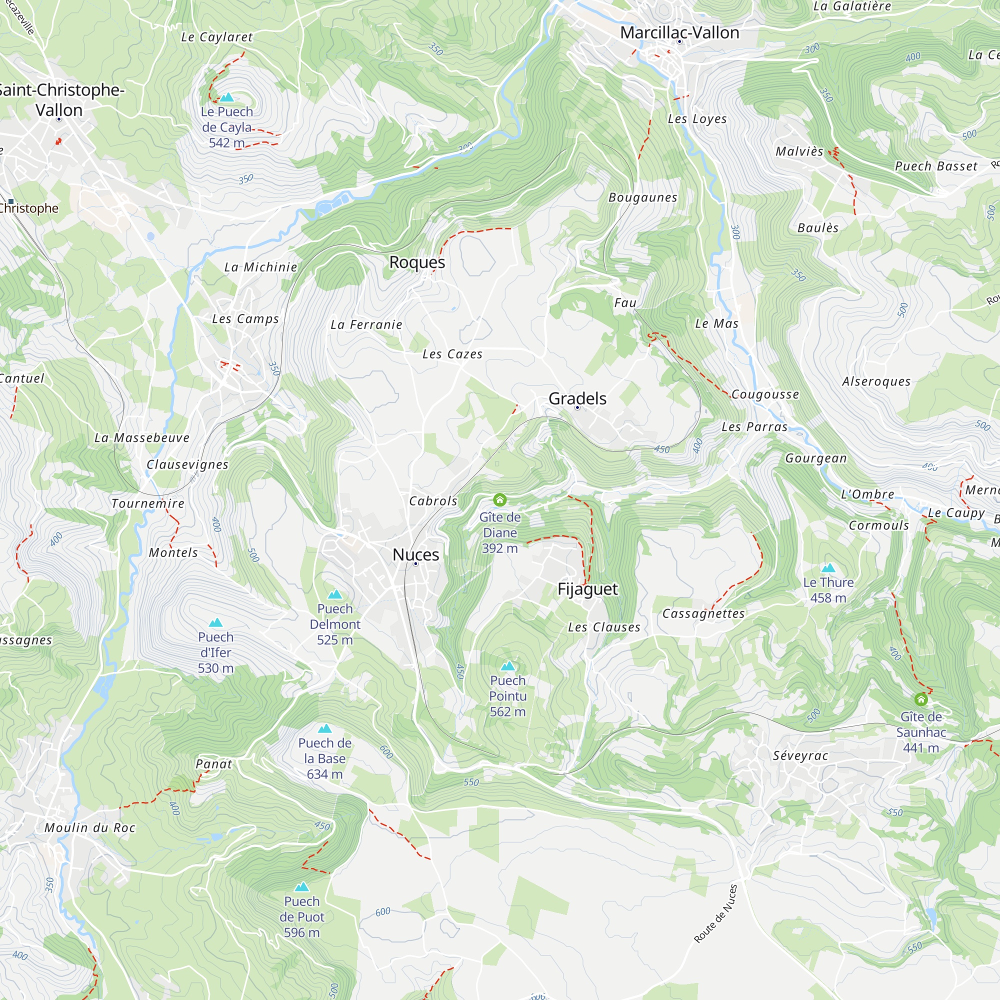 Gîte de Diane map
