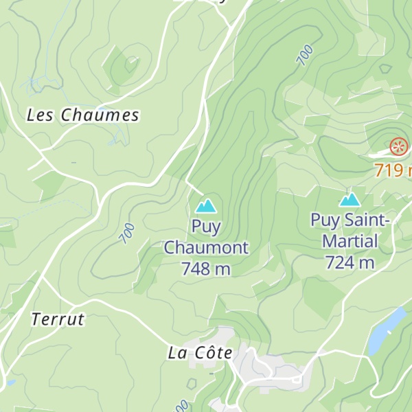 Map of Puy Chaumont