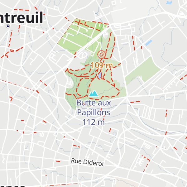 Map of Butte aux Papillons