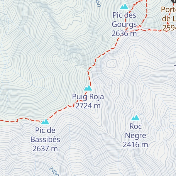 Map of Puig Roja