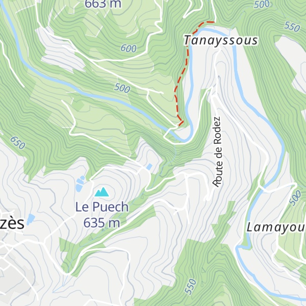Map of Gîte rural du Château du Cayla