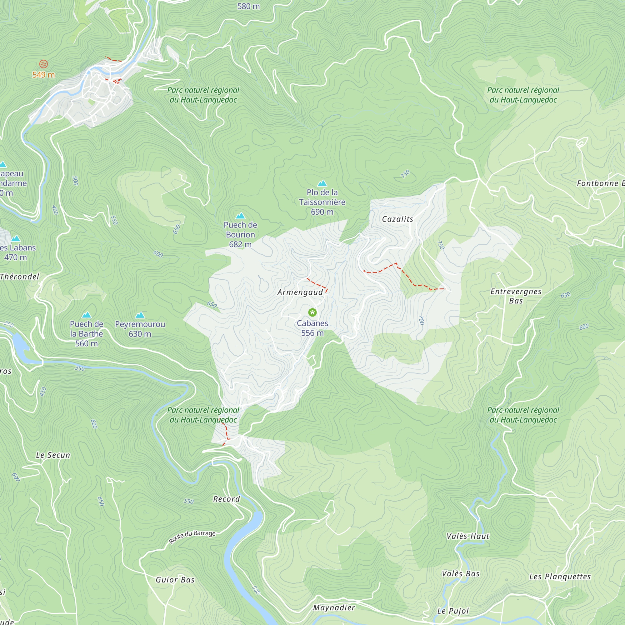 Cabanes map