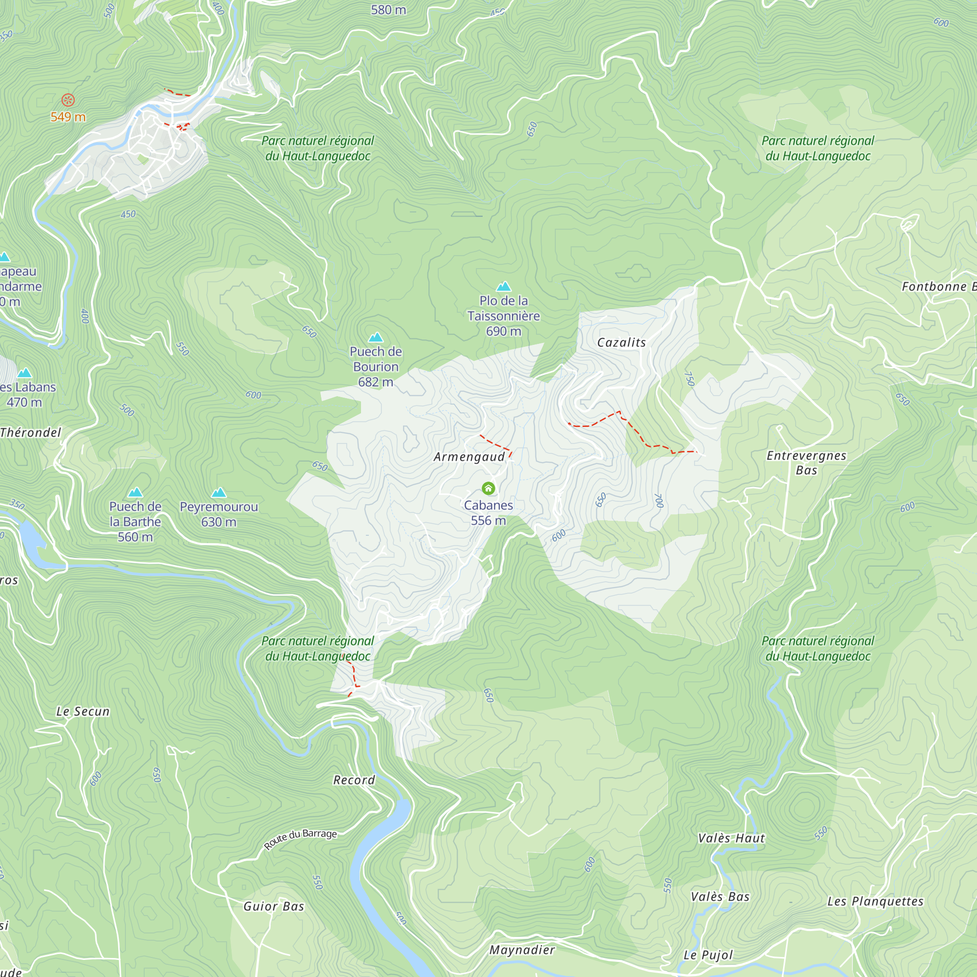 Cabanes map
