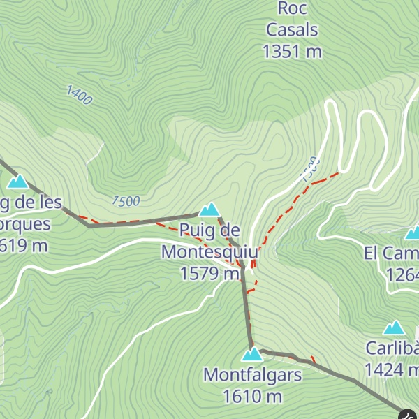 Map of Puig de Montesquiu