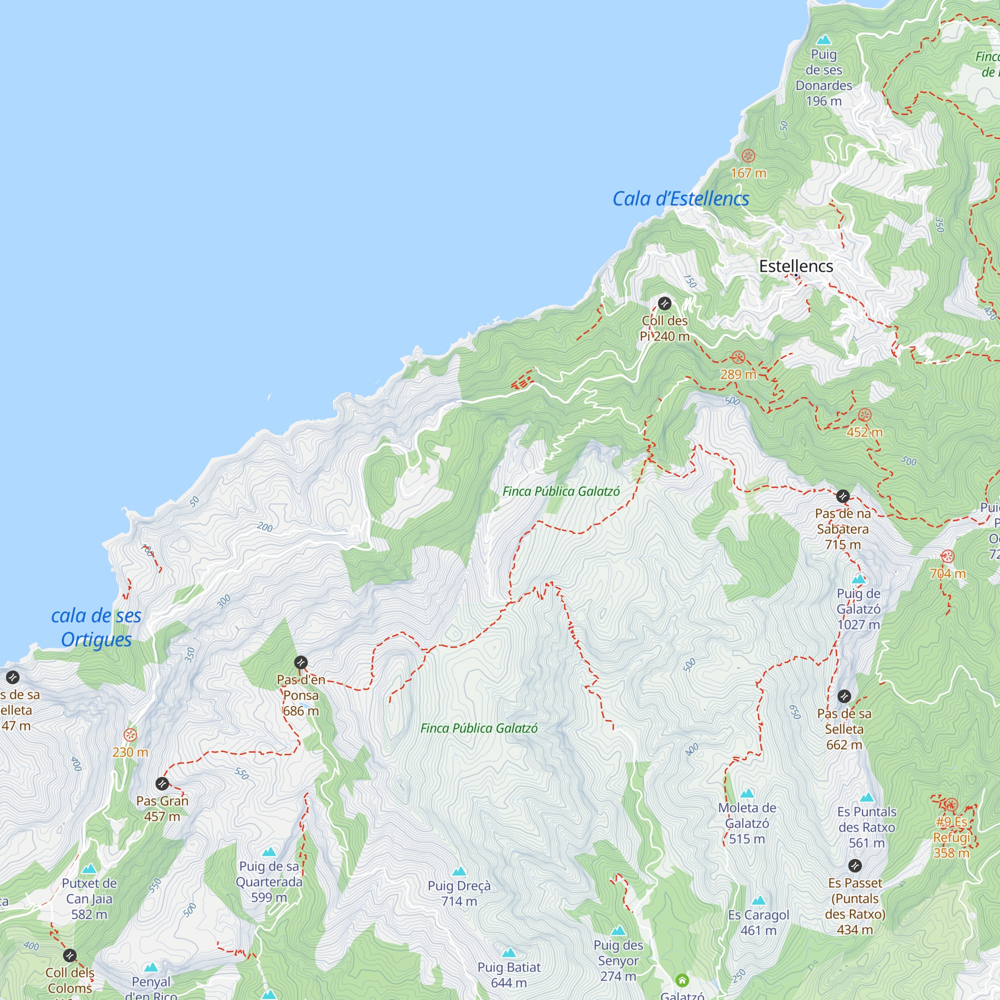 Refugi de sa Coma d'en Vidal map